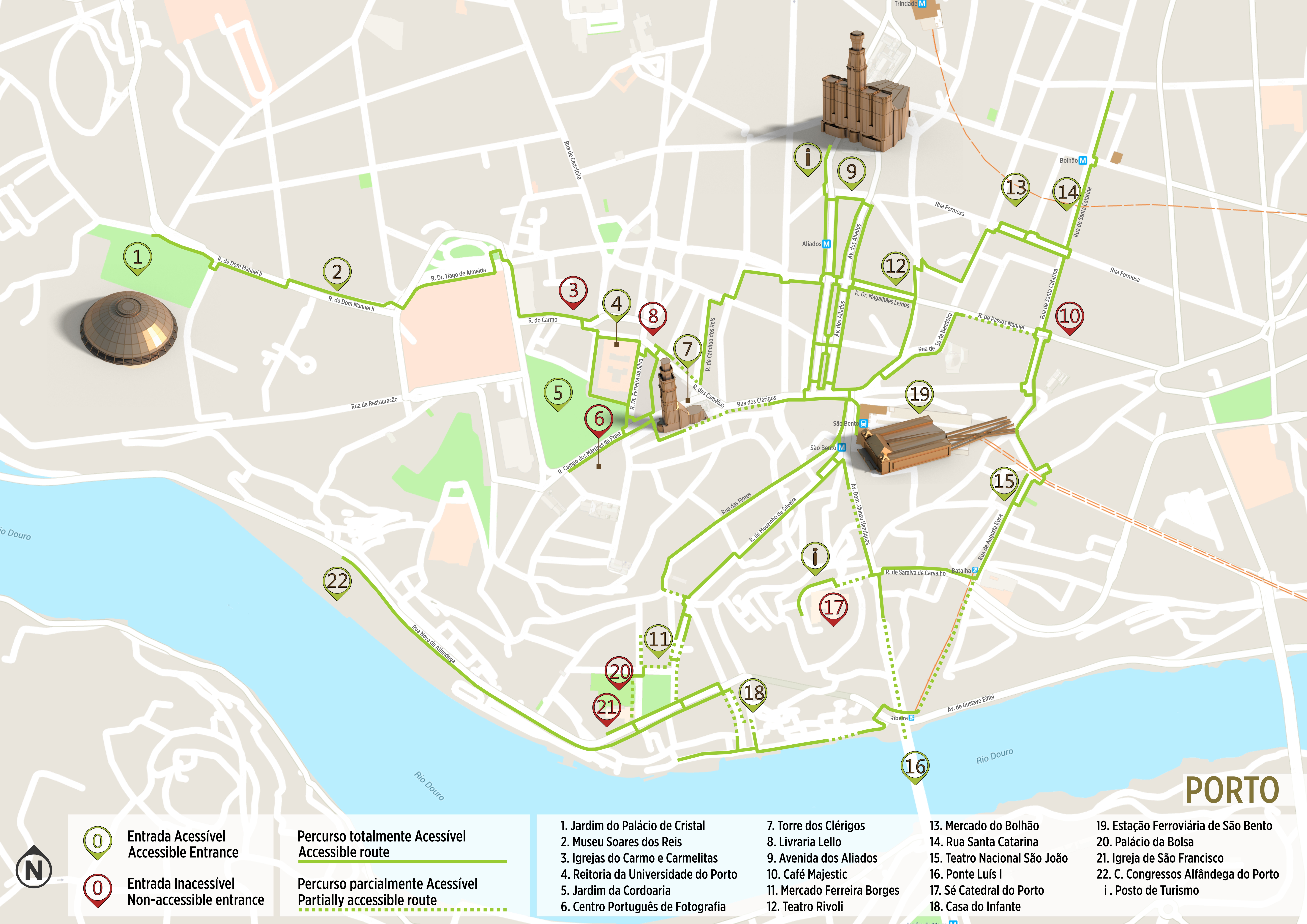 Porto Printable Tourist Map Sygic Travel Printable Maps Printables | My ...