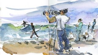 Urban Sketchers - Suhita Shirodkar - Supertubos-Peniche
Plaats: Peniche
Foto: Suhita Shirodkar Urban Sketchers - Suhita Shirodkar - Supertubos-Peniche
Plaats: Peniche
Foto: Suhita Shirodkar